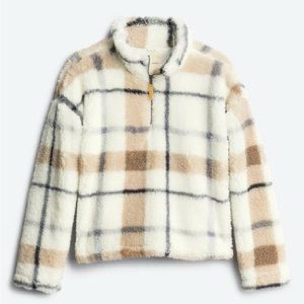 Thread & Supply Fuzzy White and Gray Jacket